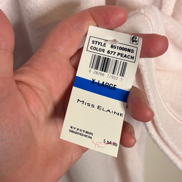 NWT Miss Elaine Women's Embroidered Snap-Front Robe - Picture 7 of 10